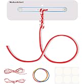Medarchitect Surgical Knot Tying Kit, Practice Board | Two-Color Strings, Suction Cups and Removable Non-Slip Adhesive, Compact Design for Medical Training