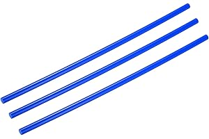 Rebower Plastic Round Rod POM Polyoxymethylene Rods Hard Bar,[for Engineering,Agriculture,Industry,DIY] - 2/5 Inch Dia 16 Inch Length/Blue / 3 Pcs