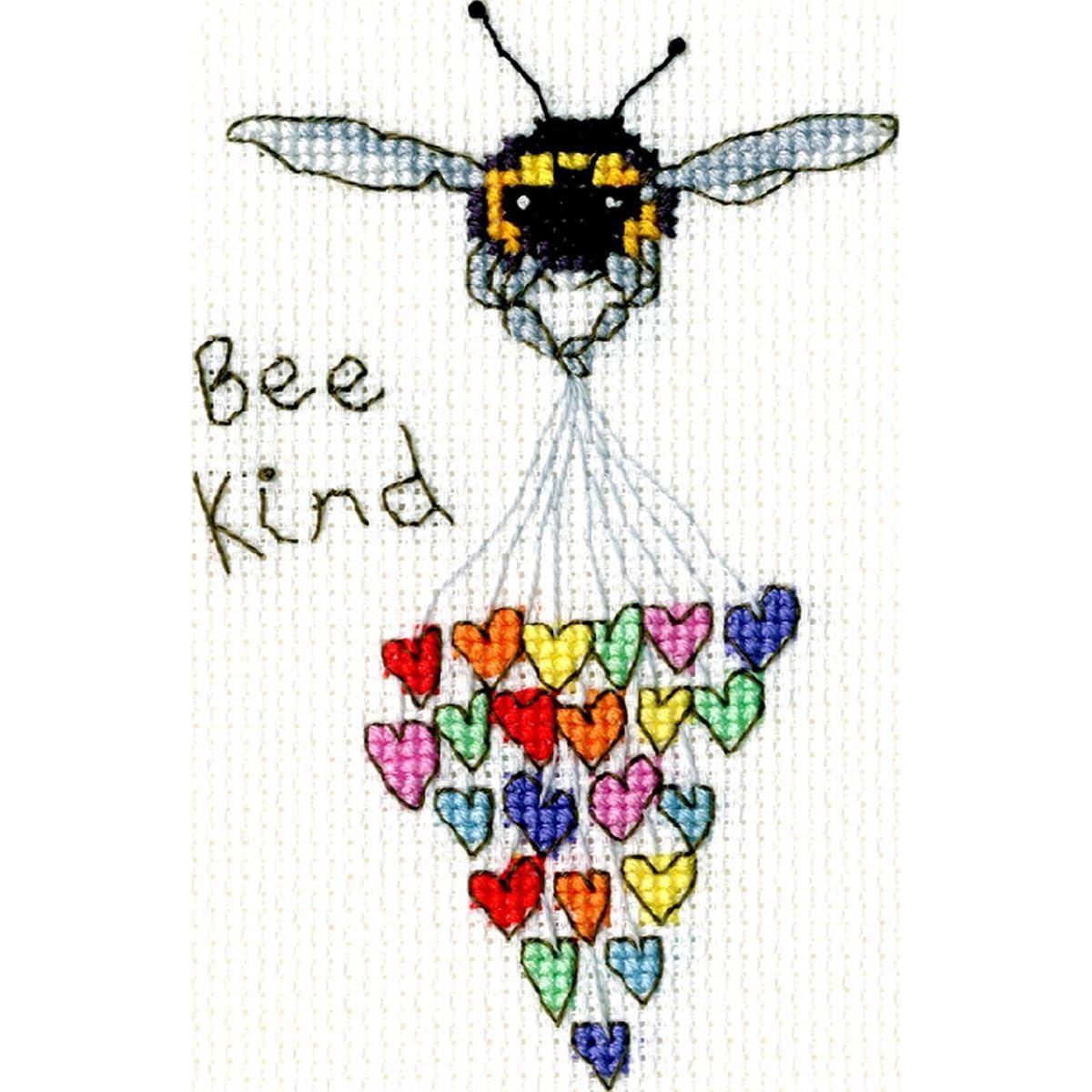 Bothy Threads Cross Stitch Kit - Greeing Card - Bee Kind