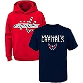 NHL Youth 8-20 Polyester Performance Primary Logo Hoodie & T-Shirt 2 Combo Pack Set