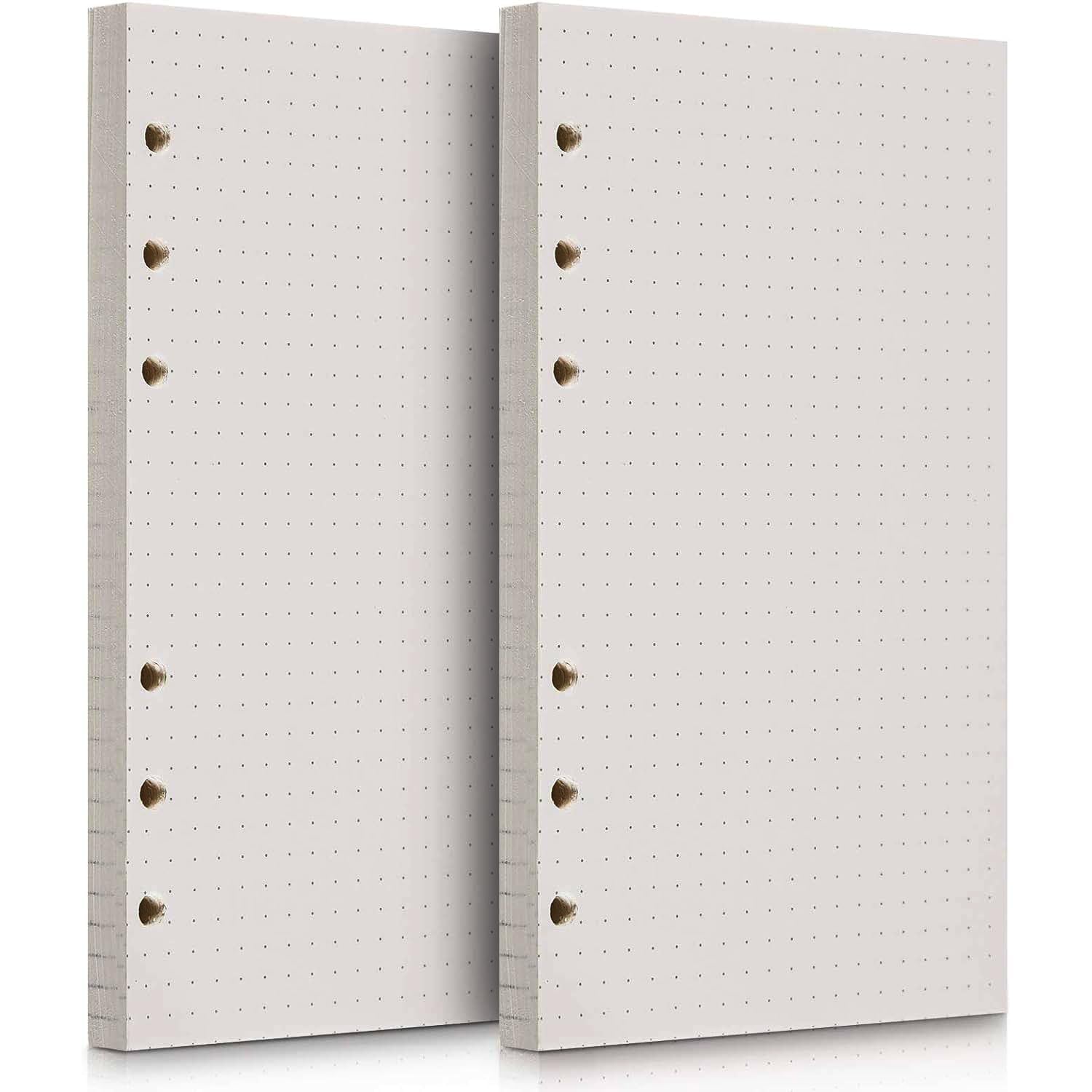A5 Refill Paper, 280 Pages 6 Holes Refillable Paper for Notebook Planner Planner Personal Organizer Dotted Pages