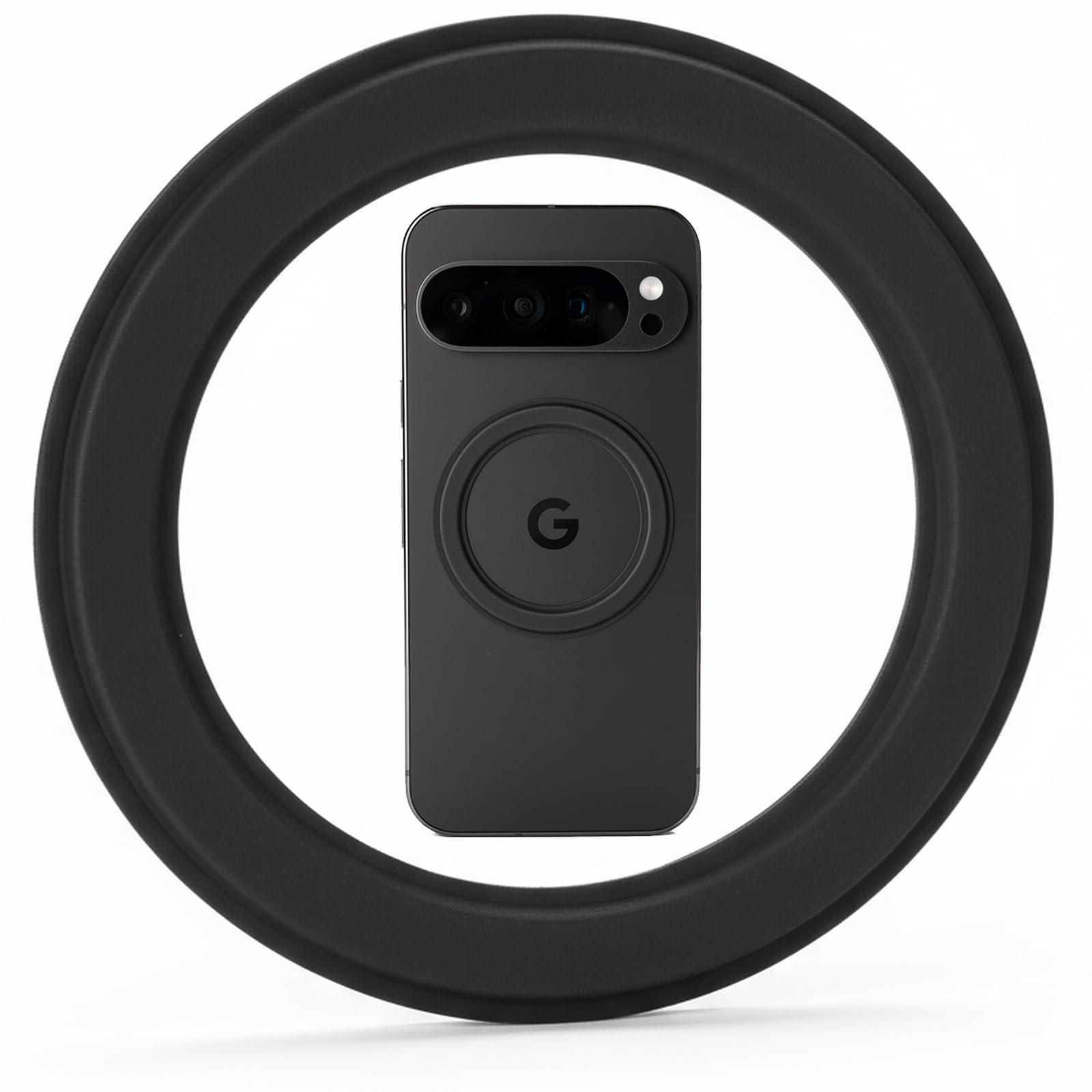 2X Stronger for MagSafe Sticker, Magnetic Phone Mount, Magnets for Back of Phone, Sticky Base for PopSocket Kindle, Compatible with Most Case & All Phones (1, Black)