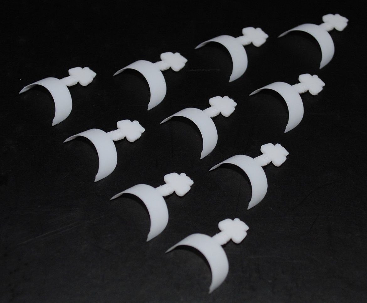 Kiara World 100 x French Short False Fake Nail Art Tips White Acrylic UV Gel Wrap Edge