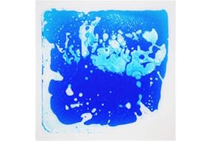 LONGKING 12" X 12" Sensory Tiles for Activity Play Centers for Children, Sensory Floor Tiles, Liquid Floor Tiles, Autism Sensory Poducts, Blue