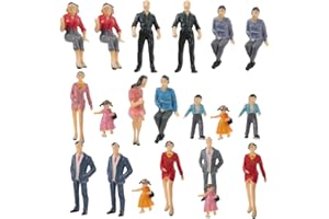 FAVOMOTO 20pcs Miniature Painted Moulds People Figures Plastic Painted Mold for Doll Houses Landscape Mini