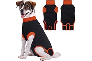 iBuddy Dog Surgical Recovery Suit, Professional Pet Recovery Shirt Dog Abdominal Wounds Bandages for Male Female，Anti Licking Breathable Dog Shirt