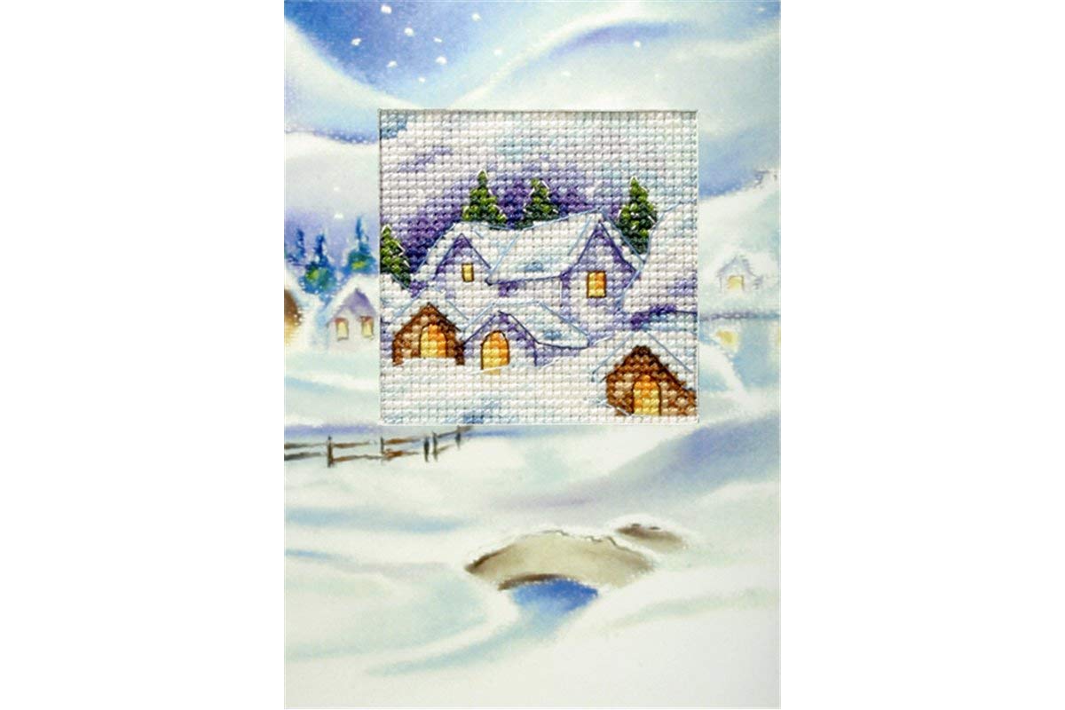 Orchidea Winter Homestead Card Cross Stitch Kit