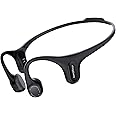 mojawa Aerra Bone Conduction Sport Headphones, IP67 Waterproof Workout Earphones, Open-Ear, Wireless Bluetooth with Mic, Secure and Comfortable for Running and Cycling, Black