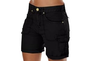 Lroplie Womens Cargo Shorts Casual Dressy High Waist Short with Pockets 2024 Plus Size Spring Fashion Workout Lounge Shorts