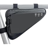 Danuosie Bike Frame Bag, Reflective Water-Resistant Bicycle Triangle Pouch | 2L Two Side Pockets, Cycling Storage Tool Accessories Pouch for Mountain Road Bike