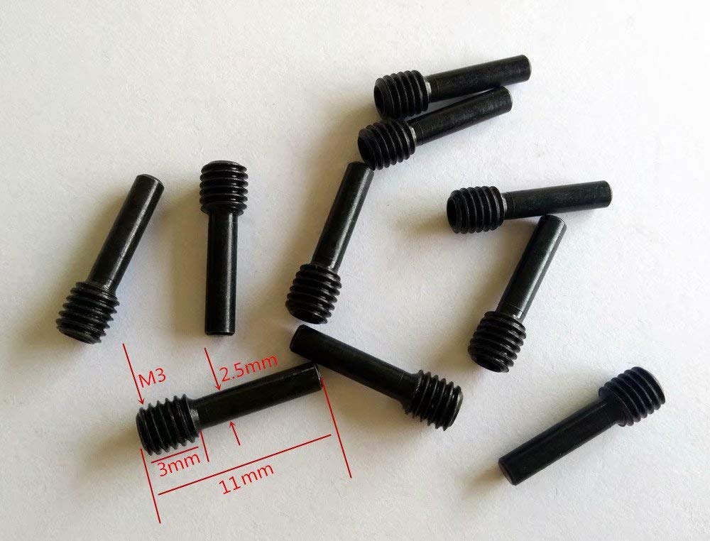 Photo 1 of EPTNNASO 10pcs Hard Steel M3 X 3 X 11 X 2.5 Driveshafts Screw Pins for RC Car Upgrade Parts