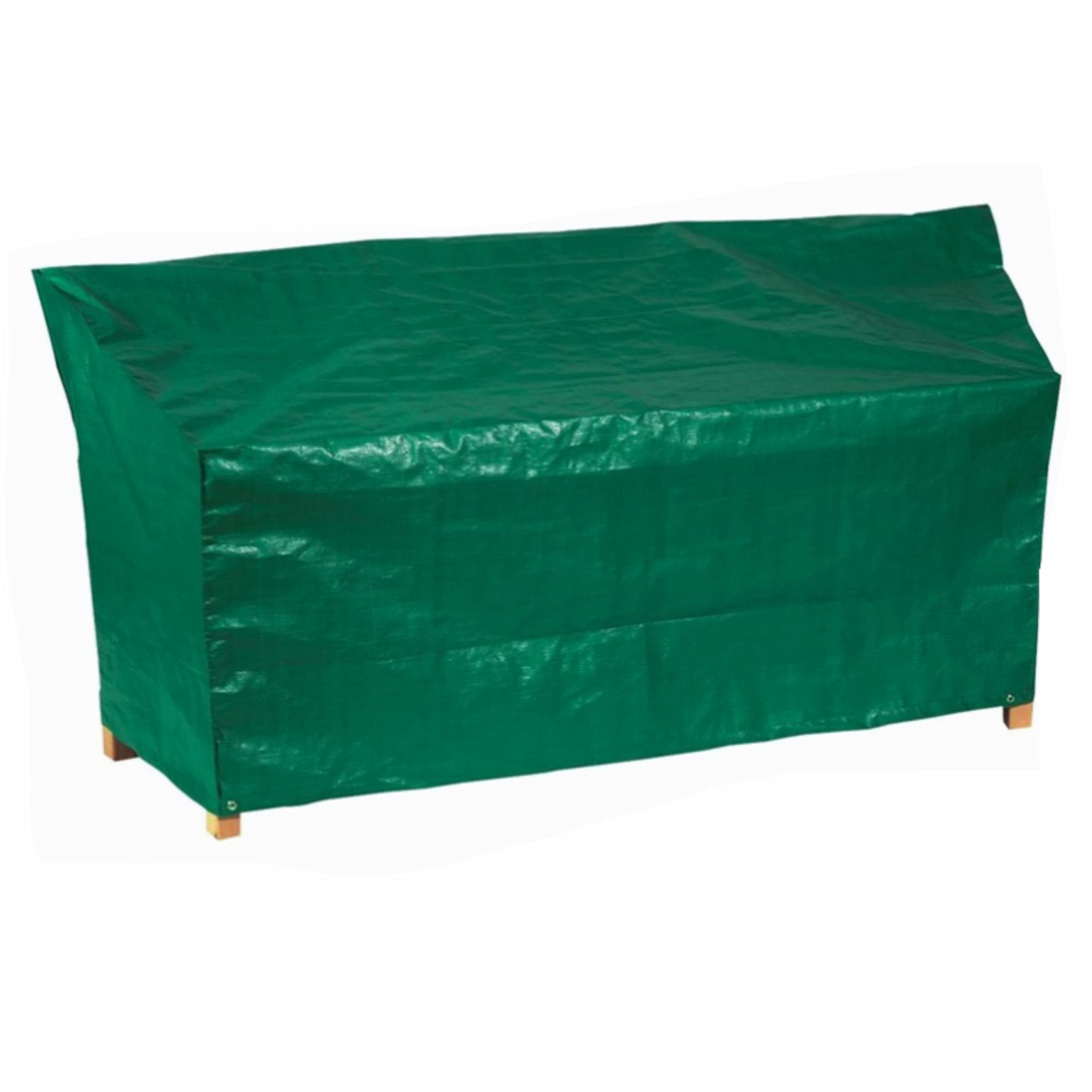 SUL 3 Seat Garden Seat Chair Bench Cover Waterproof Cover for Garden Furniture with Corner Eyelets N Securing Rope Outdoor Sofa Cover - Suitable For Bench upto1.6Mtr - Green