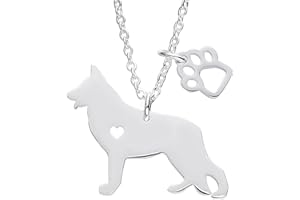 Melix Animal Yorkie Labrador Pitbull Husky Alaskan Akita Boxer Corgi Dachshund German Shepherd Golden Retriever Stainless Steel Pet Dog Doggy Pendant Necklace Gift