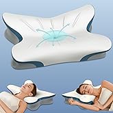 Cervical Pillow for Neck Pain Relief - Ergonomic Neck Pillow for Sleeping Contour Memory Foam Pillows for Neck Support, Orthopedic Bed Pillow for Side Back Stomach Sleepers