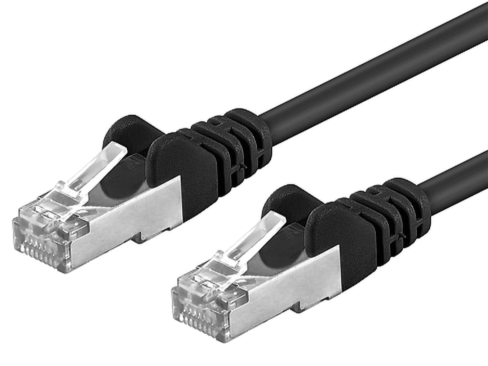 PremiumCord Patch Cable CAT6a S-FTP, RJ45-RJ45, AWG 26/7, 0.25 m, Colour: Black