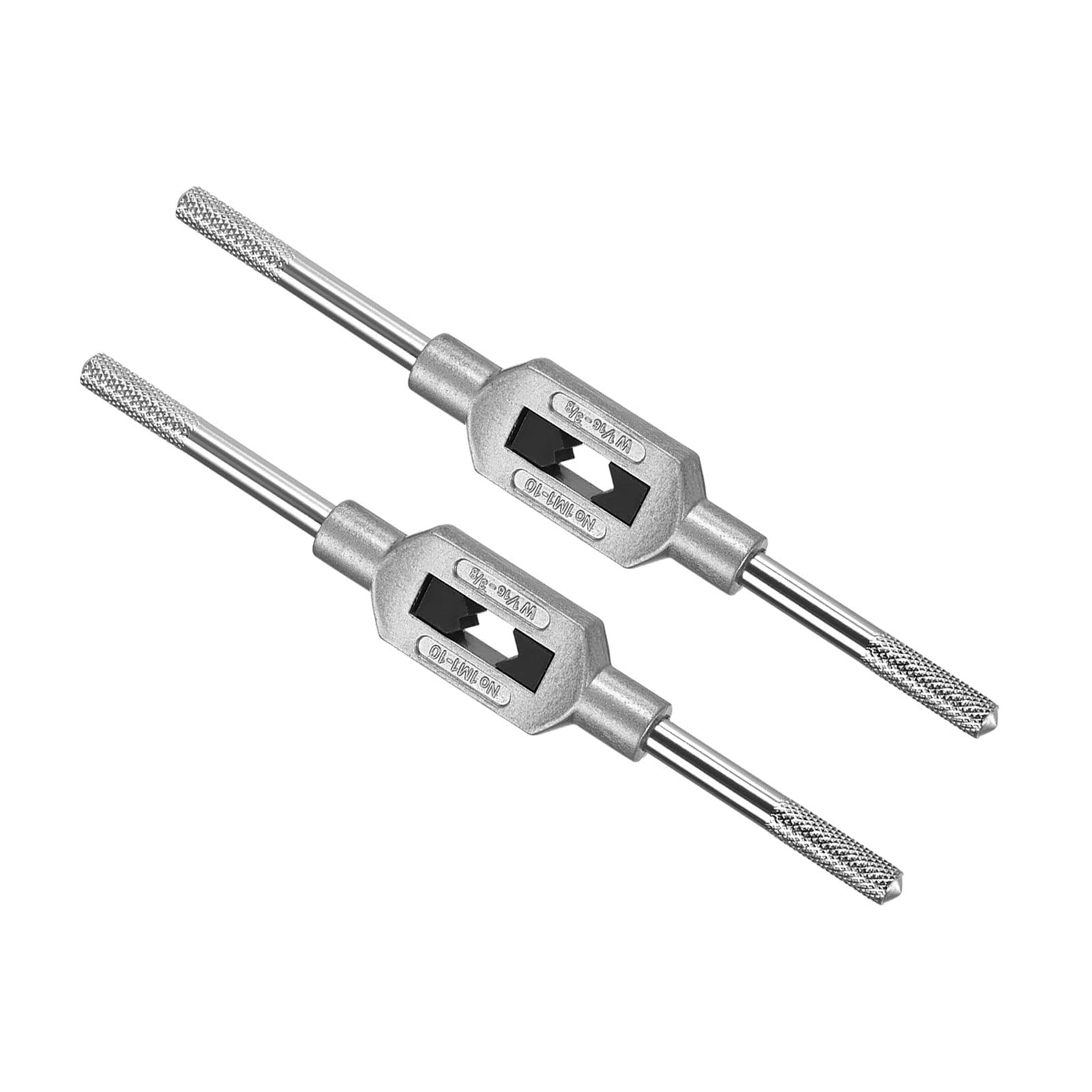 CoCud Tap Wrench Handle, Fit M1-M10 W1/16-3/8 Taps Size, Zinc Alloy & Carbon Steel Adjustable Wrench Reamer Tapping Hand Tool - (Applications: for Tapping Operations), 2-Pieces