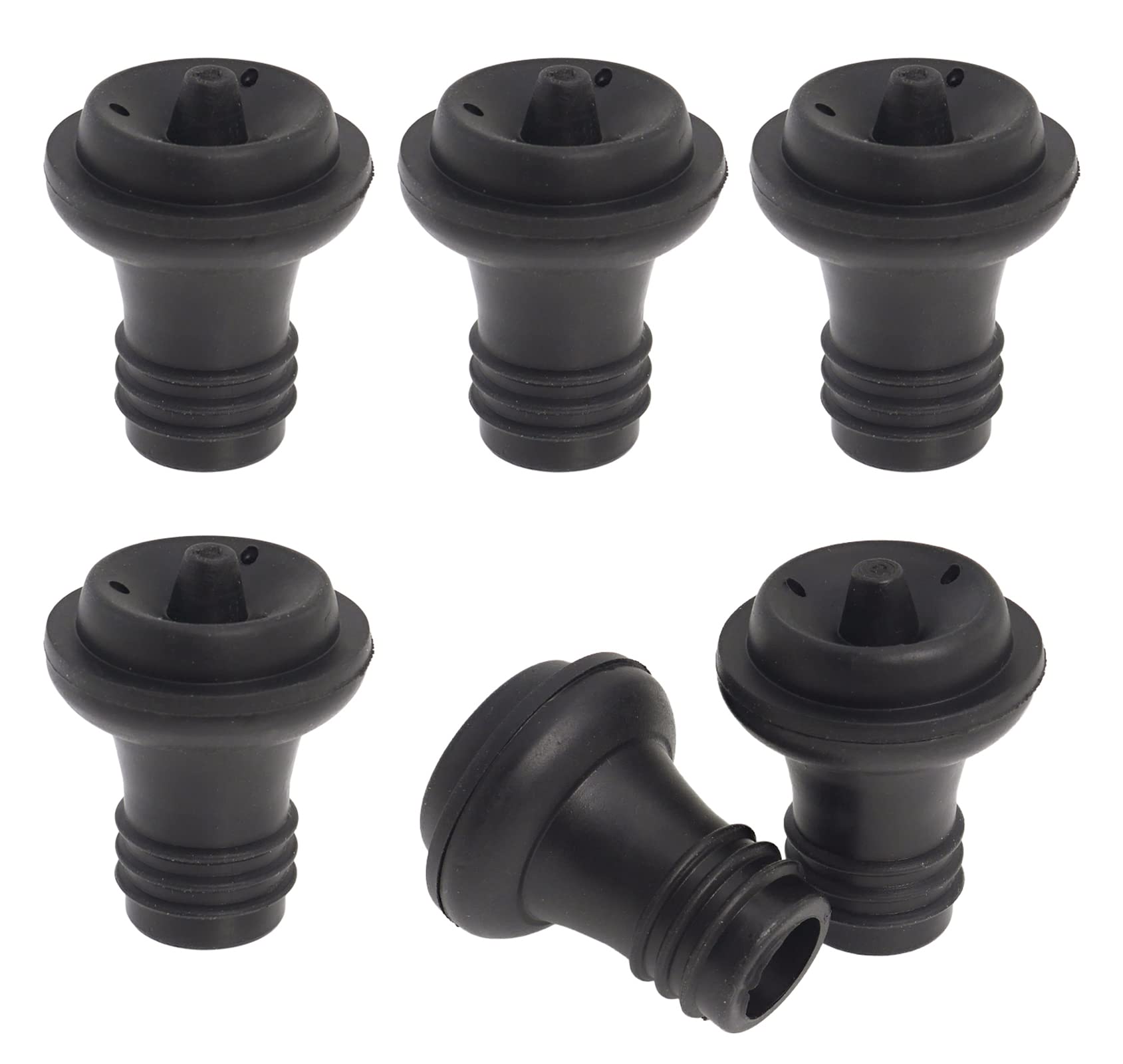 DBOO 6 Pcs Wine Saver Vacuum Stoppers Resealable Vacuum Bottle Stoppers Wine Stopper Reusable Rubber Corks Vacuum Corks Wine Bottle Sealer Caps for Keeping Wine Fresh and Secure
