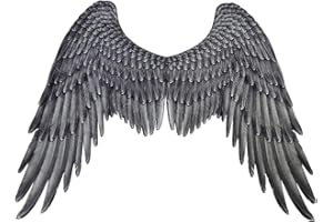 Himine Non-Woven Fabric Festive Party Angel Wings Suitable for Men and Women Decorative Wings (Black)