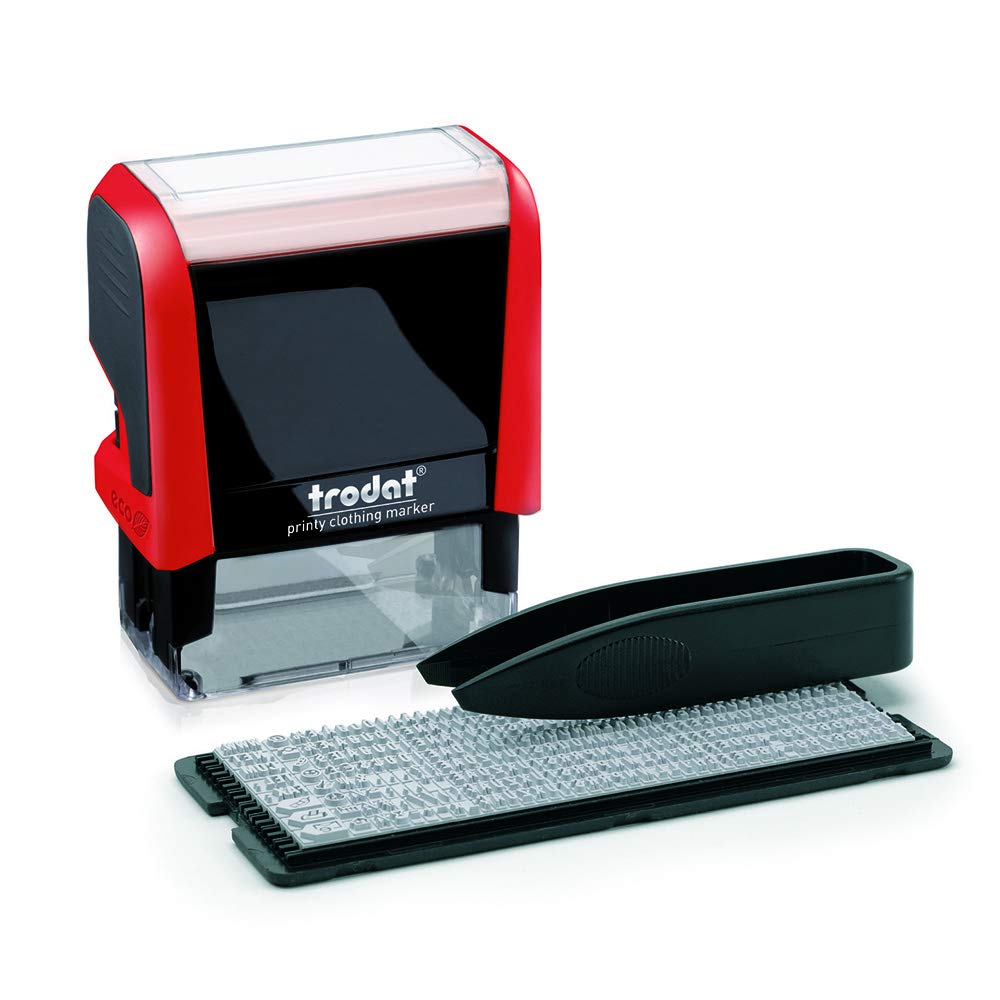 Trodat Textile Stamp for Setting Yourself Printy 4911 Black Print, 3 Lines of Text 51 49611 24 x 15 x 2 cm