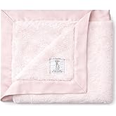 Little Giraffe Baby Blanket - Luxe Soft Blanket with Satin Trim - Baby Stroller Blanket - Newborn Baby Essentials & Baby Gifts - 29x35" - Pink
