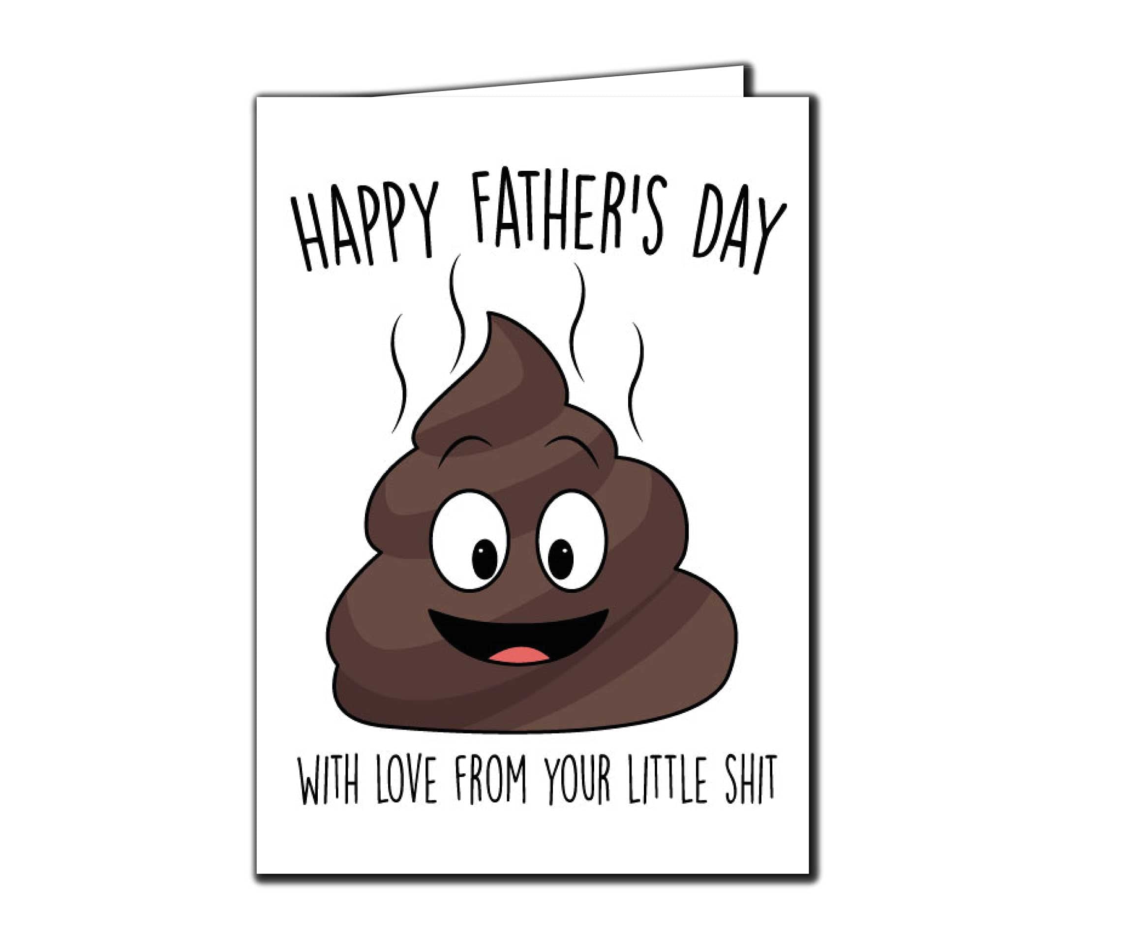 Fathers Day Card Witty Comedy Humour- With Love from your little S**t F45