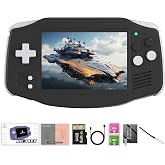 RG34XX Retro Handheld Game Consoles Classic Retro Gaming Console 64G Card Preloaded Games 5000+ rg34xx Portable Gaming Console Linux 64-bit 3500mAh Battery WiFi Bluetooth HD and TV Output Black