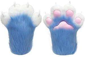 SCMCXCL Furry Paws Gloves Soft Claw Finger Gloves for Furry Costume, Perfect for Cat and Fox Fursuit Paws
