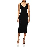 Lacoste Women's Sleeveless Knit Midi Dress, Black, 4