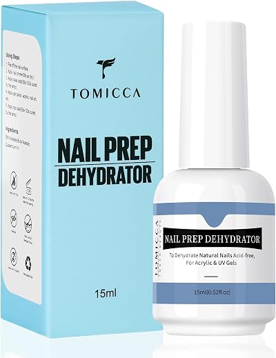 TOMICCA Nail Dehydrator and Primer 0.5 oz Bonding Base for Gel Polish