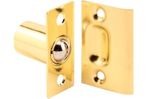 Prime-Line U 9132 27/32 In. Brass-Plated Housing and Plates, Steel Ball Catch and Inner Spring for use with Hinged Doors (Single Pack)