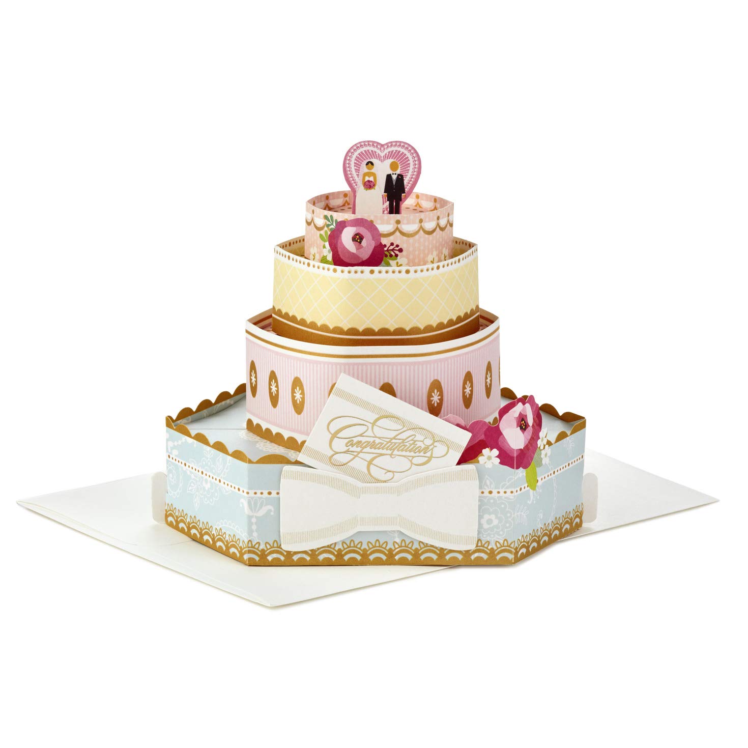 Paper Wonder Pop Up Wedding Card by Hallmark 'Cake' - Medium, 5054655310231