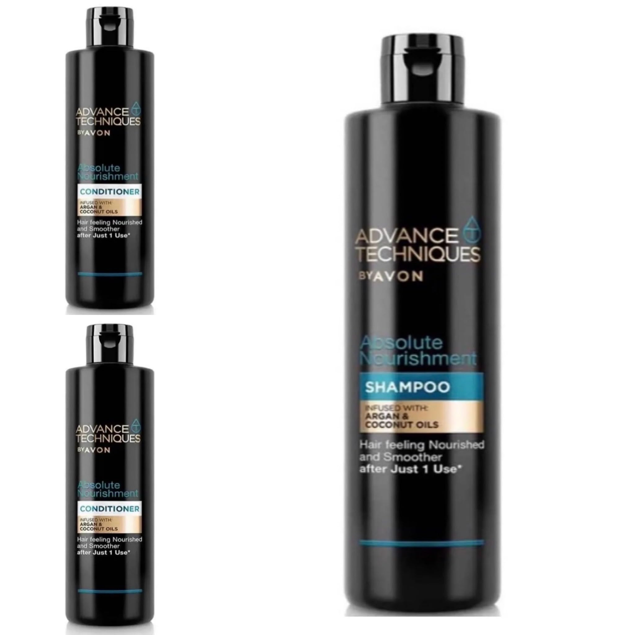 Avon Advanced Techniques Absolute Nourishment Argan Oil Conditioner +Shampoo-800ml