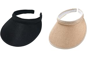 jecvxor Cloth Covered Slip-On Visor for Women, Adjustable Cap Sports Sun Visors for Men