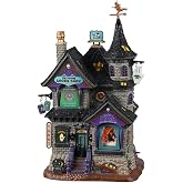 Lemax The Future Looks Dark Lighted Building, #25857 for Halloween Village | Fortune Teller Reads Tarot Cards by Crystal Ball | 6-Ft Cord, Battery Box or Adaptor | Spooky Town Village Display