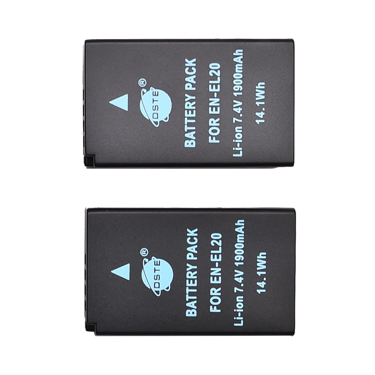 DSTE® 2pcs EN-EL20 Rechargeable Li-ion Battery for Nikon Coolpix A, Nikon 1 J1, Nikon 1 J2, Nikon 1 J3, Nikon 1 AW1, Nikon 1 S1 Digital Cameras