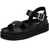Yavero Womens Platform Sandals Open Toe Summer Sandals Low Wedge Sandals