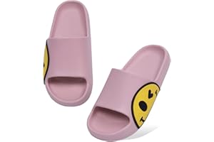 GUYARNS Sandals for Girls and Boys,Mens Slippers Sandals for Women,EVA Anti-Slip Indoor & Outdoor Kids Slippers Smile Face Open Toe Spa Bath Pool Gym House Casual Shower Shoes