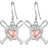 Baseball Earrings 925 Sterling Silver Softball Earrings Baseball Jewelry Gifts Sport Jewelry Gifts for Women