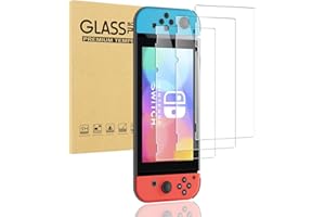 avakot 3 Pack Screen Protector for Switch Nintendo 6.2 Inch 2017 | Scratch Resistant Touch Sensitive Tempered Film for Switch Nintendo | Anti-Fingerprint Tempered Glass Screen Protector for Switch