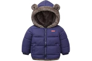 flower frail Infant Baby Winter Coat Bear Hooded Jacket Warm Fleece Snowsuit Windproof Outerwear for Toddler Boy Girl 9M-4T