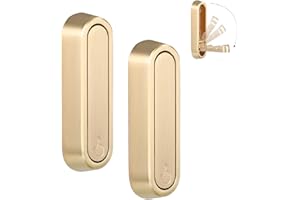 Dntorx Folding Coat Hooks, 2 Pcs Foldable Gold Wall Hooks Heavy Duty Foldable Hook Bathroom Towel Hooks Robe Hooks Wall Mounted for Hanging Coat Towels Clothes Hat Bags Keys