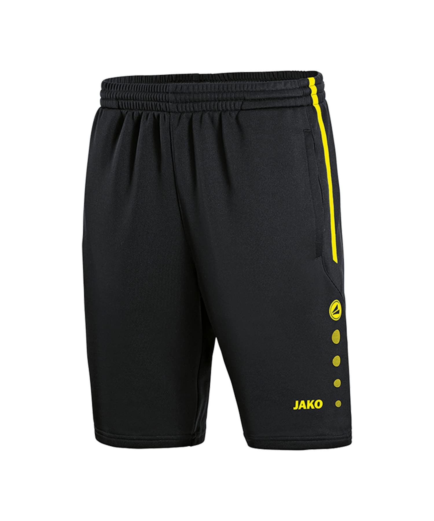 JAKO Active Men's Training Shorts Short Black/Neon Yellow, XL