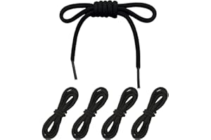 SYNTHORA Flat Round Laces 45 Inch, 4 pcs Durable Woven Shoelaces, Non-Slip Fade-Resistant Athletic Shoe Laces for Sneakers, S