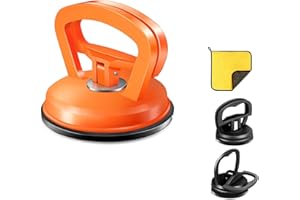 Ynipanda Dent Puller, 3pcs Car Dent Puller with Rag,Dent Repair Kit,Puller Dent Suction Cup,Car Dent Puller for Maintenance Workers,Dent Puller for Cars Body,Glass,Screen,Objects Moving（Orange）