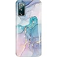 luolnh Galaxy S20 FE Case,Samsung Galaxy S20 FE Marble Case,Brilliant Cute Design Shockproof Flexible Soft Silicone Rubber TPU Bumper Cover Skin Phone Case for Samsung S20 FE (Blue&Purple)