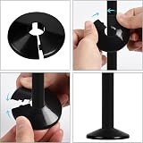Uskerb Pack of 4 Black 15mm Radiator Pipe Hole Covers Durable Plastic view 5