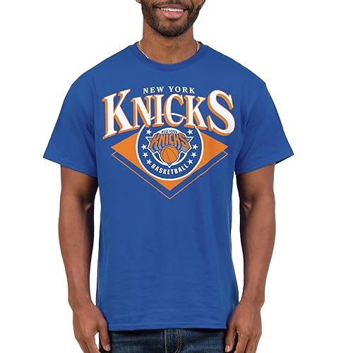 Junk Food x NBA - Court Classic - Adult Short Sleeve Fan Shirt for Men and Women - Officially Licensed NBA Apparel Royal Blue
