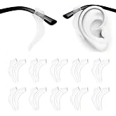 PTSLKHN Soft Silicone Eyeglass Ear Hooks, 10 Pairs of Non-Slip Eyeglasses Ear Grips for Glasses, Sunglasses, Reading Glasses