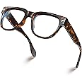 VISOONE Square TR90 Blue Light Blocking Glasses with Anti Glare Computer Glass Woman and Men SAGE
