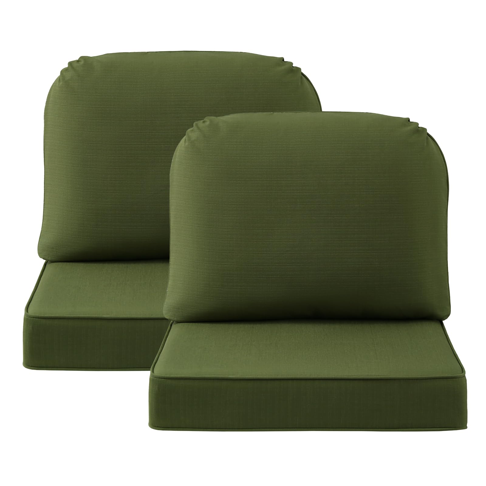 Photo 1 of Supdurplus Outdoor Cushions for Patio Furniture Set of 2, 24"x24" Water Repellent Chair Cushions Removable Seat Bottom & Back Cushion Covers for Chair